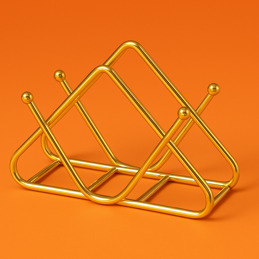 Gold Napkin Holder for Dining Table – Stable Base Tissue Organizer for Kitchen, Office & Restaurant Use