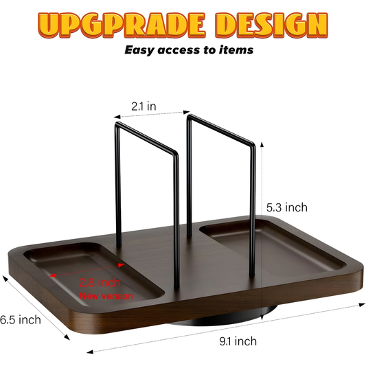 Rotating Metal Napkin Holder with Caddy-Perfect for Kitchen, Dining, or Bathroom Decor